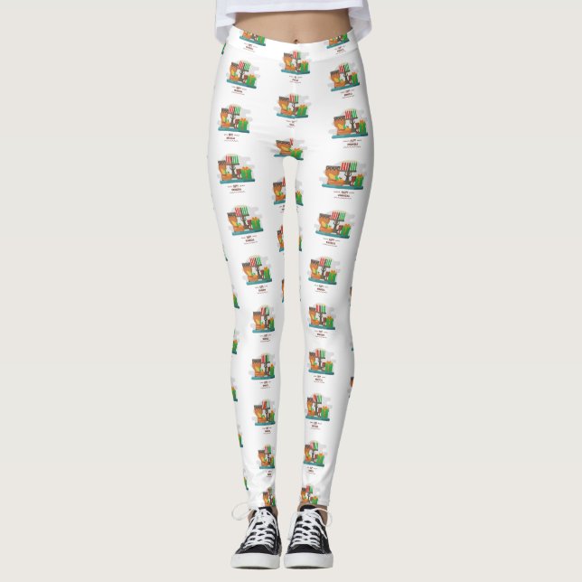 glückliche kwanzaa Geschenke Leggings (Vorderseite)