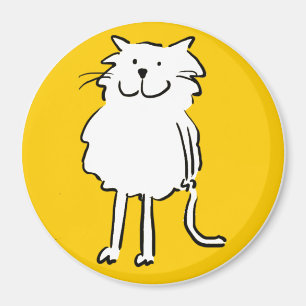 Glückliche lächelnde Katze als lustige Cartoon-Ill Magnet