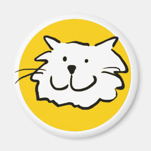 Glückliche lächelnde Katze als lustige Cartoon-Ill Magnet