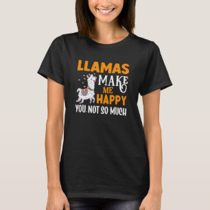 Glückliche Lamas zitieren Alpacas Llama Lama T-Shirt