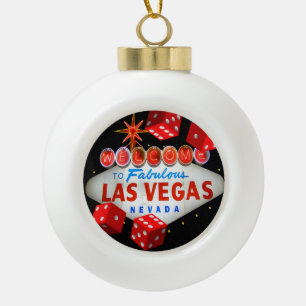 Glückliche Las- VegasKeramik-Ball-Verzierung Keramik Kugel-Ornament