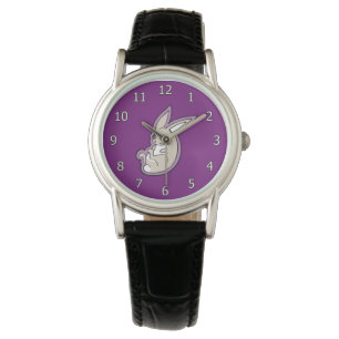 Glückliche Lavendel-Kaninchen-Rosa-Augen-Tinte, Armbanduhr