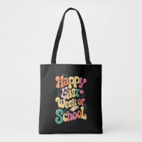 Glückliche letzte Schulwoche Lehrer Schüler Groovy