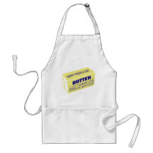 Glückliche Leute essen die Butter (blau)