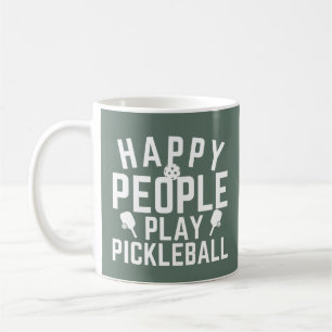 Glückliche Leute spielen Pickleball Kaffeetasse
