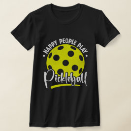 Glückliche Leute spielen Pickleball - Paddleball P T-Shirt