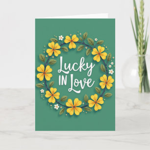 Glückliche Liebe Florale Karte
