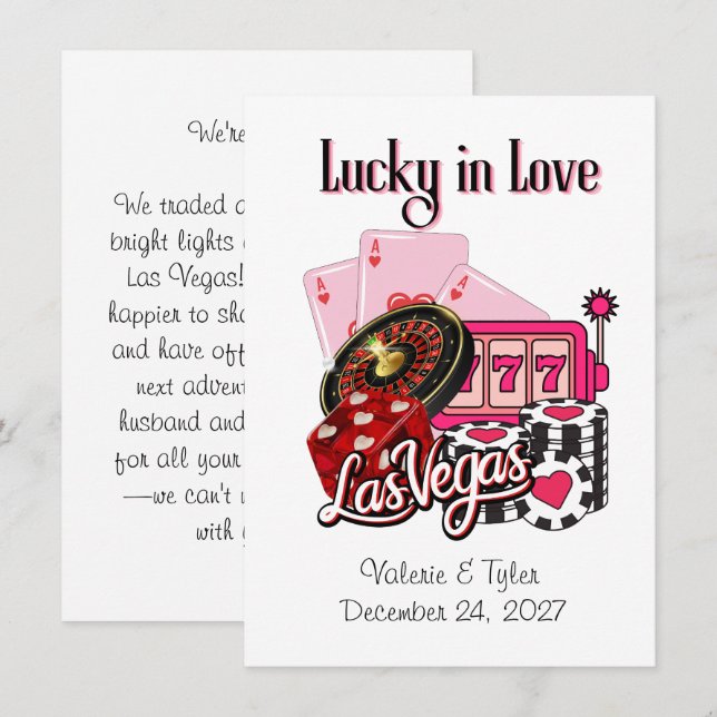 Glückliche Liebe Las Vegas Flitterwochen (Vorne/Hinten)