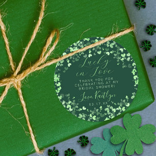 Glückliche Liebe St. Patrick's Day Brautparty Runder Aufkleber