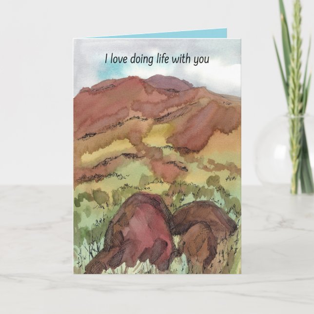 Glückliche Liebe zum Jubiläum, die ihr Leben mit e Karte (Vorderseite)