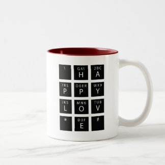Glückliche Liebe Zweifarbige Tasse