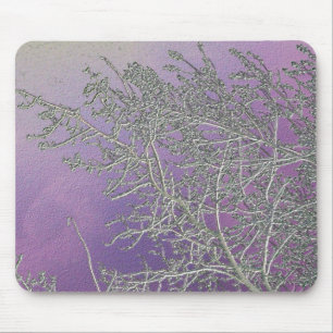 Glückliche lila silberne Streifen V5 n Mousepad