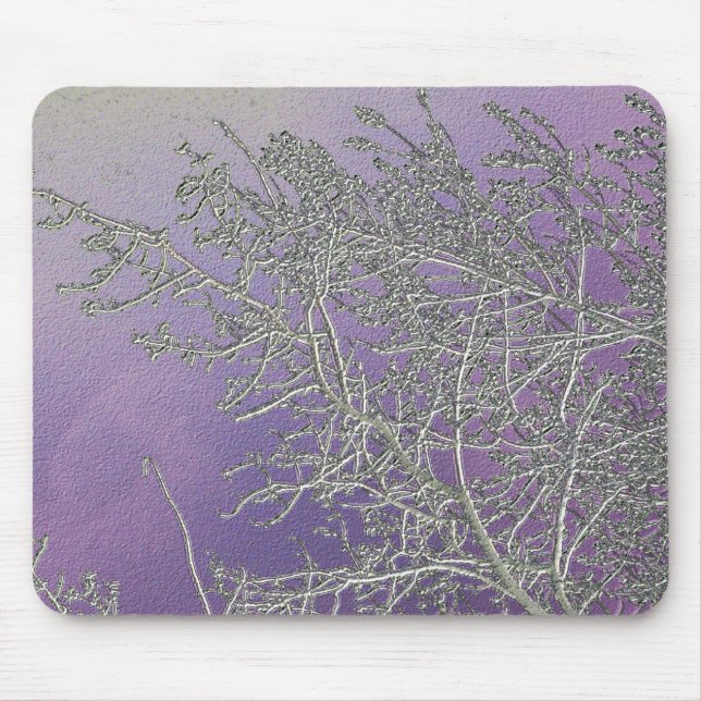 Glückliche lila silberne Streifen V5 n Mousepad (Vorne)