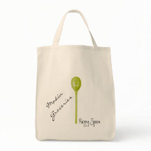 Glückliche Löffel-Lebensmittelgeschäft-Tasche