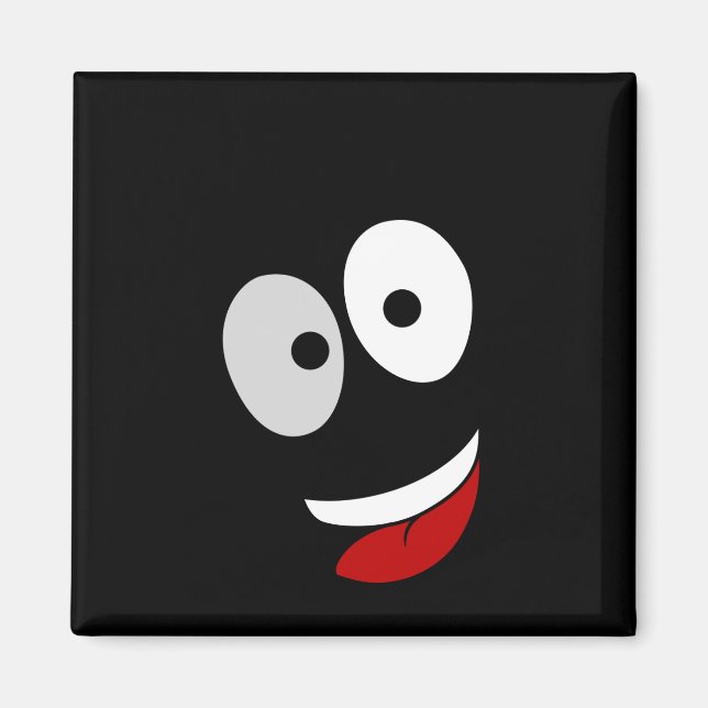 Glückliche Magnete - Kook Art - Behielt lächelnd u Magnet (Vorne)