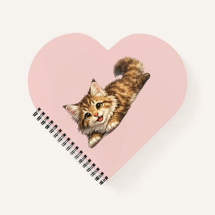 Glückliche Maine Coon Katze Cozy Positive Vibes De Notizbuch