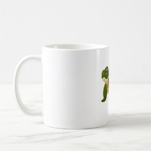 Glückliche Meeresschildkröte Ein Freudenspritzer d Kaffeetasse