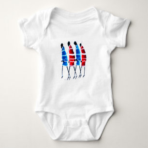 Glückliche Menschen Maasai-Krieger Walking Art Pri Baby Strampler