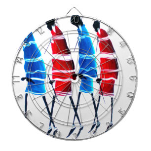 Glückliche Menschen Maasai-Krieger Walking Art Pri Dartscheibe
