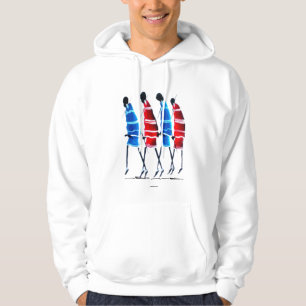 Glückliche Menschen Maasai-Krieger Walking Art Pri Hoodie