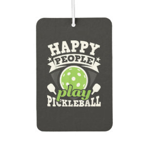 Glückliche Menschen spielen Pickleball - Paddlebal Autolufterfrischer