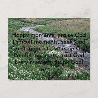 , Glückliche Momente, Lob GottSchwierige Zeit ... Postkarte