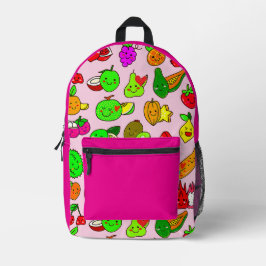 GLÜCKLICHE MOMENTE MIT NIEDLICHEN FRÜCHTERN Druck  Bedruckter Rucksack