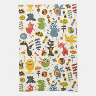 Glückliche Monster Handtuch