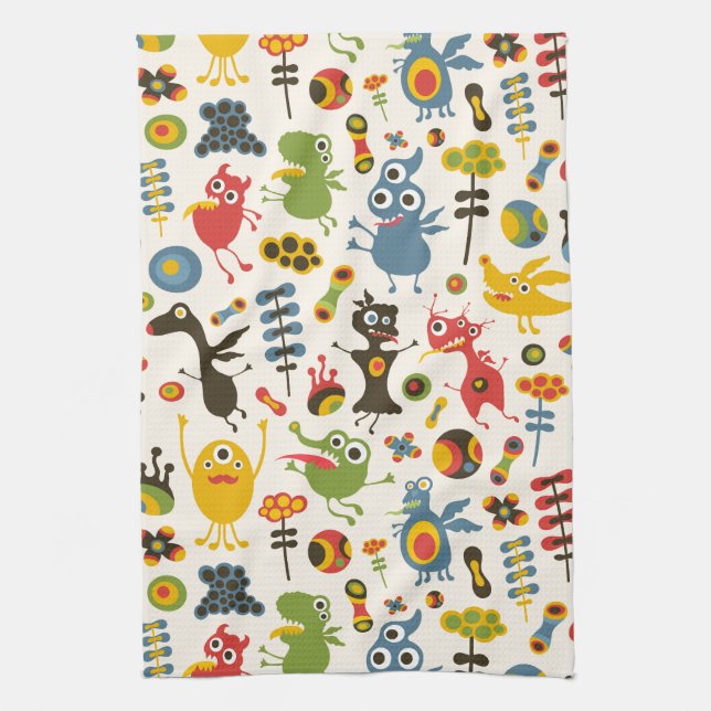 Glückliche Monster Handtuch (Vertikal)