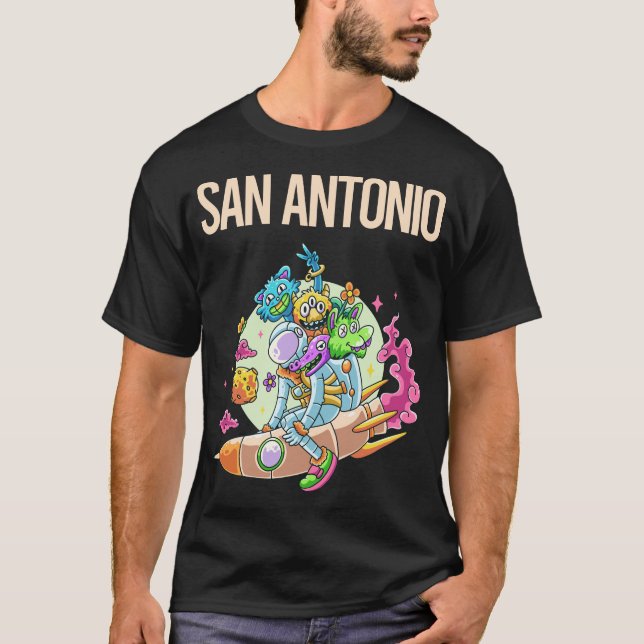 Glückliche Monster - San Antonio T-Shirt (Vorderseite)