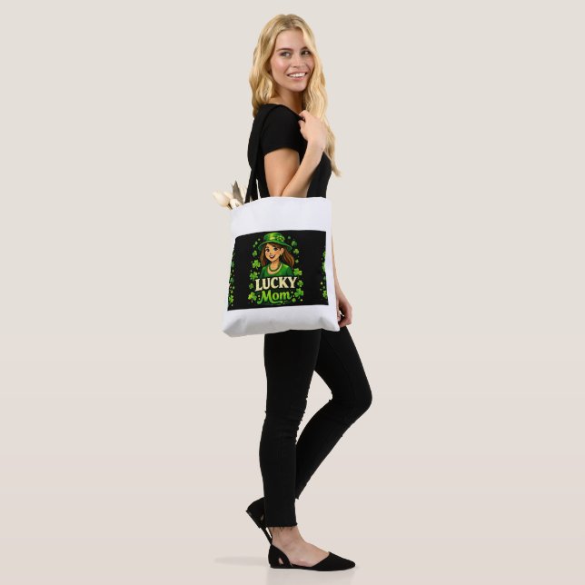 Glückliche Mutter – St. Patrick’s Day Kleeblatt-De Tasche (Am Model)