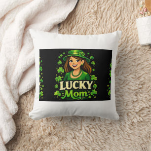 Glückliche Mutter – St. Patrick's Day Kleeblatt-De Kissen