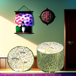 Glückliche Mutter Tag Gold Tree of Life Greenery G Hocker