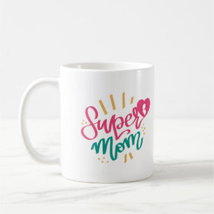 Glückliche Mütter Tag mit Liebe meine Super-Mama Kaffeetasse