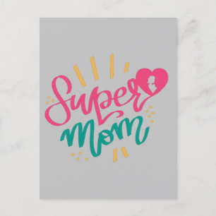 Glückliche Mütter Tag mit Liebe meine Super-Mama Postkarte