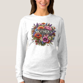 "Glückliche Mutter Tag Wildblume Langschläfchen T  T-Shirt