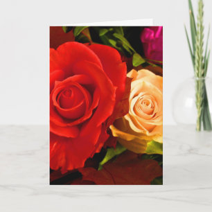 Glückliche Muttertag Rote Gelbe Rosen III Karte