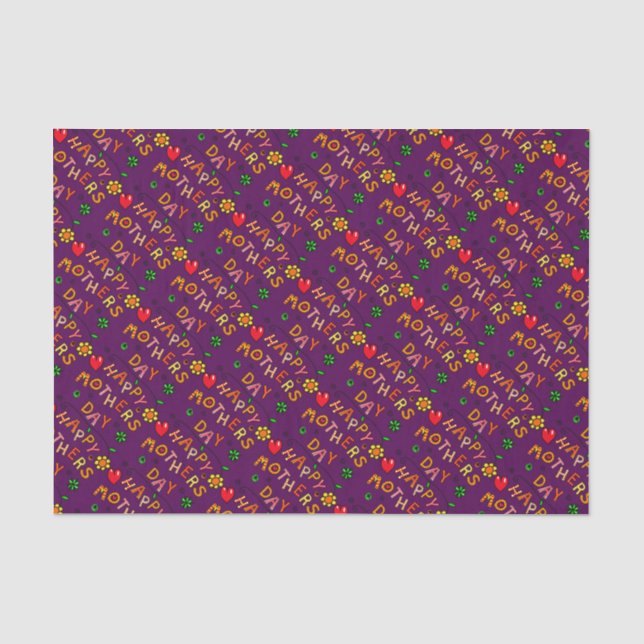 Glückliche Muttertagsgeschenke Seidenpapier (Vorderseite)