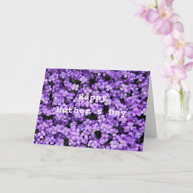 Glückliche Muttertagskarte mit Violett-Blume Karte (Orchidee)