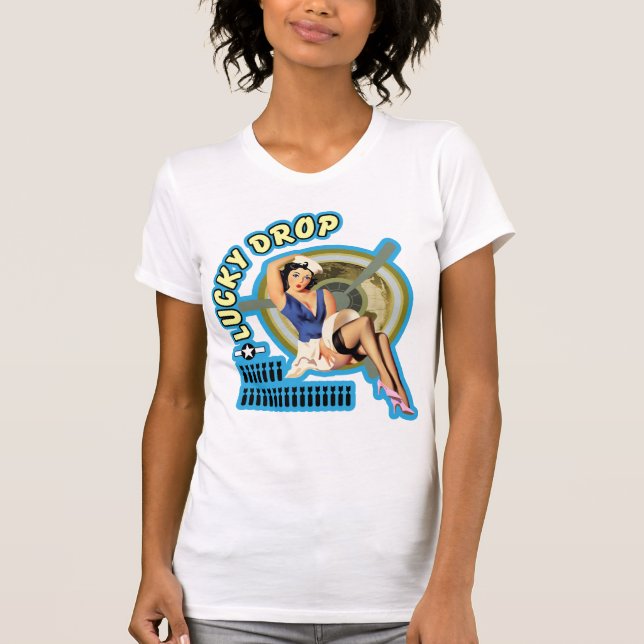 Glückliche Nasen-Kunst des Tropfen-WWII T-Shirt (Vorderseite)