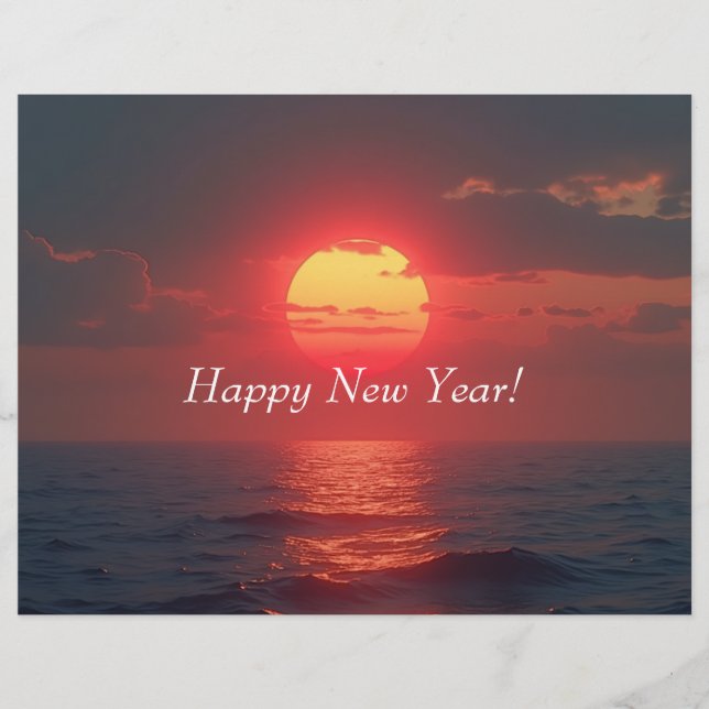 Glückliche neue Jahre Letterhead Briefbogen (Vorderseite)
