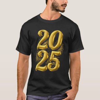 Glückliche Neujahrslieferungen 2025-Party-Matching T-Shirt