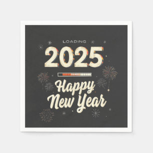 Glückliche Neujahrsreihe 2025 - Matching Serviette