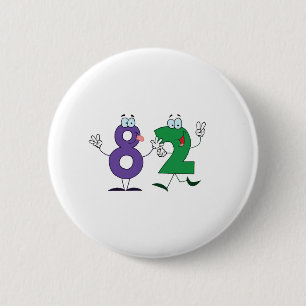 Glückliche Nr. 82 Button