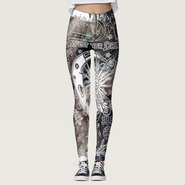 Glückliche Numerologie Manifesting Magic Galaxy Gr Leggings (Vorderseite)