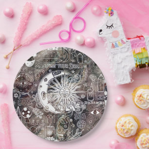 Glückliche Numerologie Manifesting Magic Galaxy Gr Pappteller