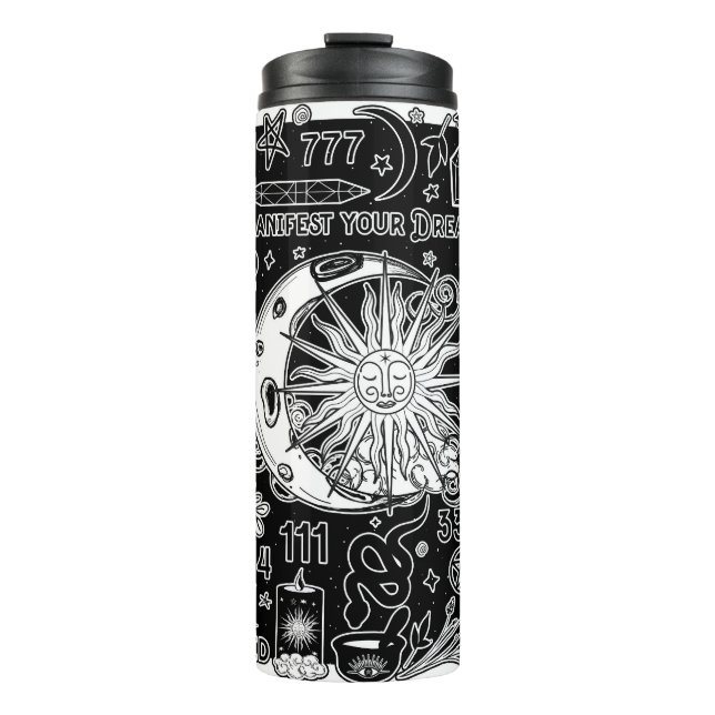 Glückliche Numerologie Manifesting Magic Thermosbecher (Vorderseite)