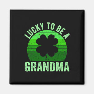Glückliche Oma Leprechaun Kleeblatt St. Patrick Magnet