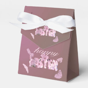 Glückliche Osterblüten und Schmetterlinge Geschenkschachtel