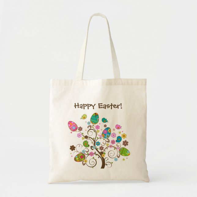 Glückliche Ostern-Taschen-Tasche Tragetasche (Vorne)